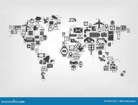 Internet Of Things Iot And Global Connectivity Concept World Map Of