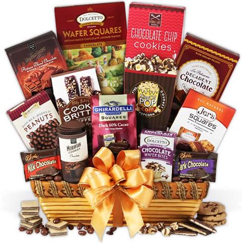 Christmas Chocolate Gift Basket | Gourmet gift baskets, Chocolate gifts ...