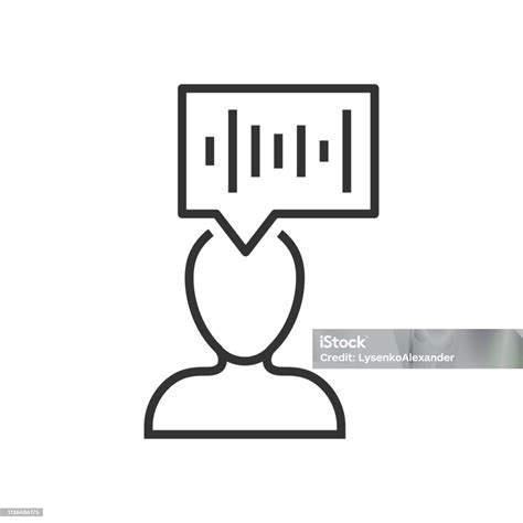 Voice Recognition Icon In Flat Style Authentication Sound Vector