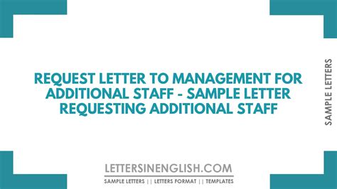 Request Letter To Management For Additional Staff Sample Letter