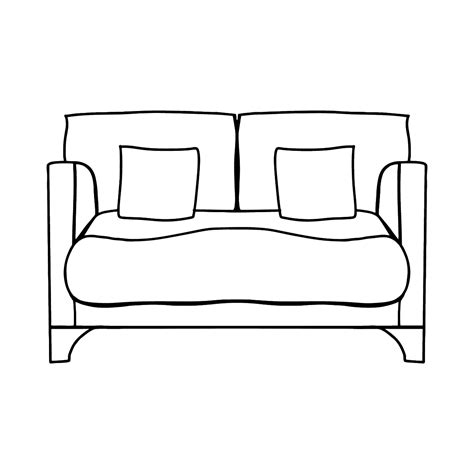 Dibujo de sofa para colorear Imprime o Colorea en Línea