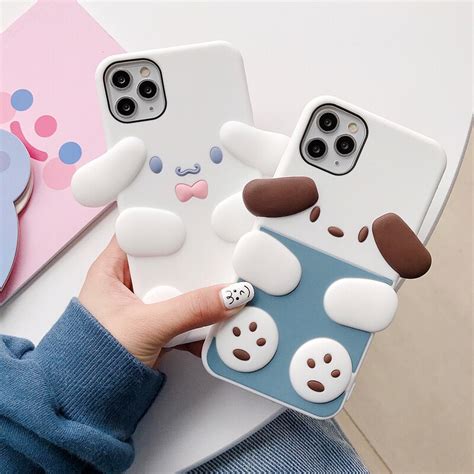 Jap O Anime Bonito Cinnamonroll Pom Pom Purin Silicone Caso De Telefone