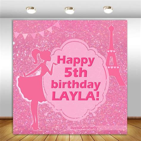 Barbie Theme Birthday Background