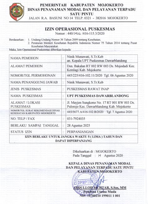 Uptd Puskesmas Dawar Blandong