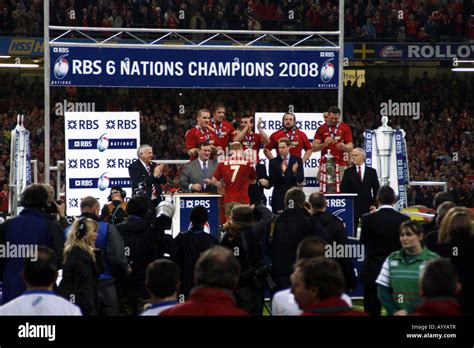 Presentation Of The 6 Nations Trophy To Wales Prince William On The