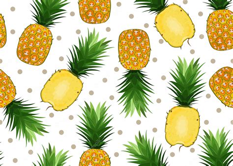 Premium Vector Pineapple Seamless Pattern