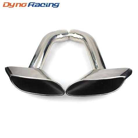 2pcs Set Modified Car Exhaust Tail Muffler Tip 304 Stainless Steel Tail