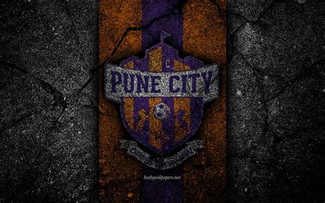 FC Pune City ISL Logo Indian Super League Black Stone India