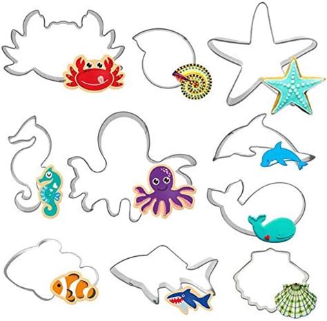 Amazon Hangnuo Set Under The Sea Cookie Cutters Stainless Steel