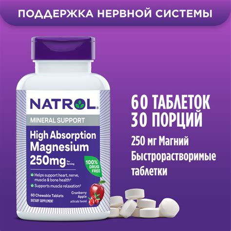 Витамины, бад, магний малат повышенной усваиваемости Натрол High ...