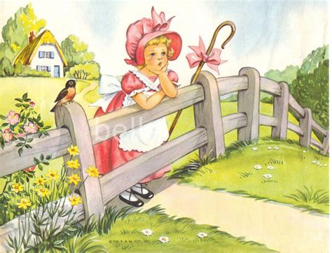 Little Bo Peep Mother Goose Nursery Rhymes By Bellamercato On Etsy