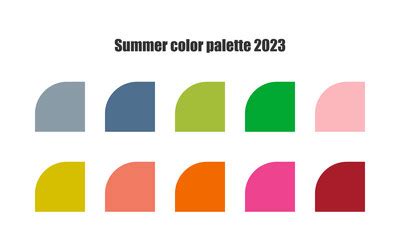 Summer color palette 2023 in rgb trend color Vector Image