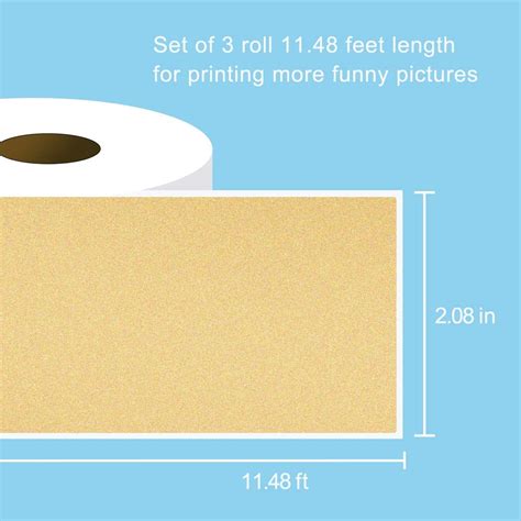 Phomemo Self Adhesive Thermal Paper Roll Transparent Gold For Phomemo