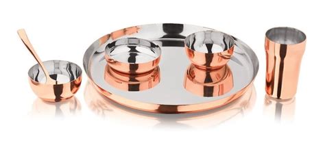 Plain Copper Stainless Steel Dinner Set At Rs Set Stainless Steel