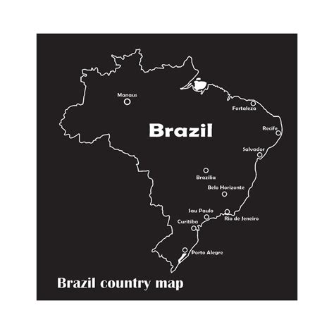 Brazil Country Map Icon Vector Art At Vecteezy