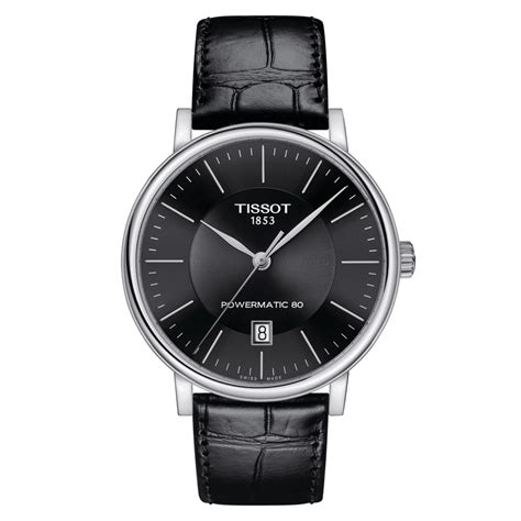 Tissot T1224071605100 Carson Premium Powermatic 80 Stainless Steel Black Strap Watchbase