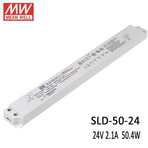 New Genuine MEAN WELL SLD 50 24 50W 2 1A 24V Linear LED Driver Constant