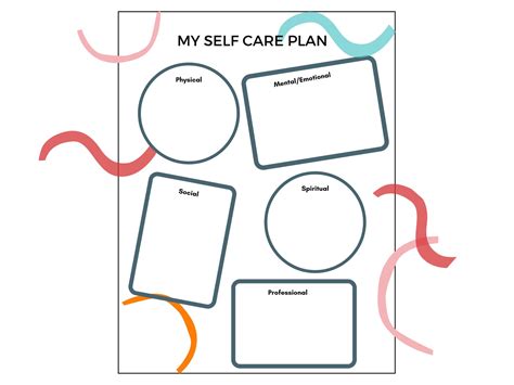 My Self Care Plan Self Care Worksheet Self Care Therapy Worksheet