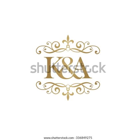 Ka Initial Logo Ornament Ampersand Monogram Stock Vector Royalty Free