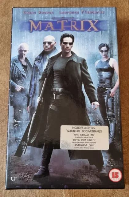 THE MATRIX VHS PAL Video Tape Cardboard Case Cert 15 Keanu Reeves 1999