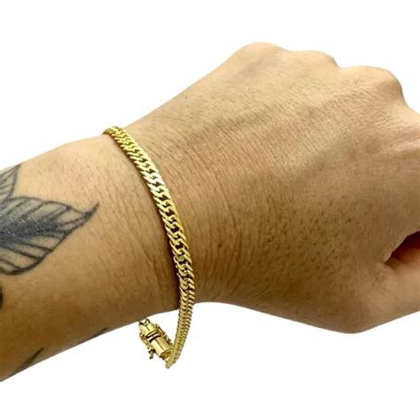 Pulseira Grumet Mm Fecho Especial Marca O Banhado A Ouro K