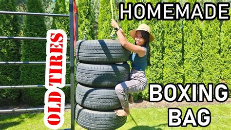 Homemade Heavy Punching Bag 4k How To Make Boxing Bag From Old Tires