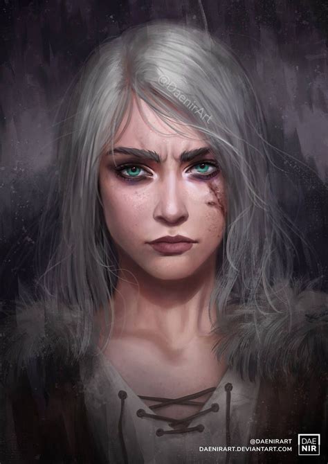 Ciri By Daenirart On Deviantart Ciri Portrait Face Scar Art