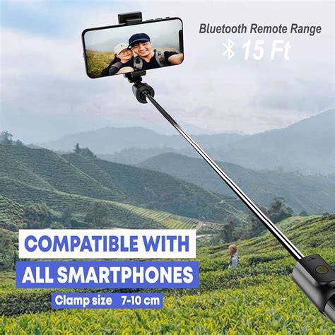 Tygot Bluetooth Extendable Selfie Sticks With Wireless Remote And