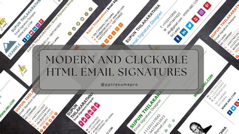 Create Clickable Email Signature Html Css3 By Pptresumepro Fiverr