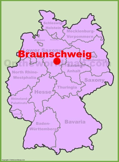 Braunschweig location on the Germany map - Ontheworldmap.com