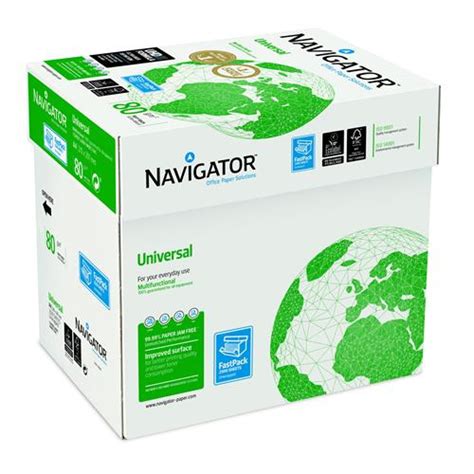 Navigator Universal A4 Paper 80gsm Fast Pack White Ref 127565 [2500