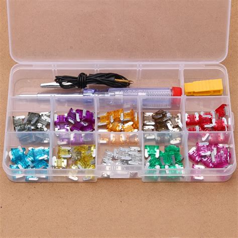 100pcs Zinc Mini Auto Car Blade Fuses Set Standard Automobile Cars Security Fuse Kit 23575