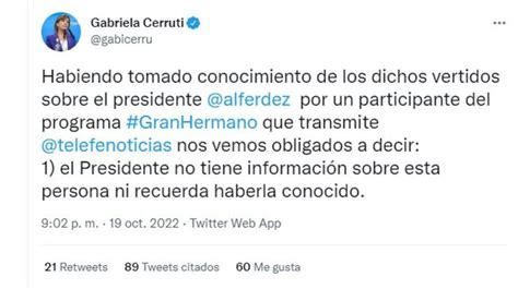 Gabriela Cerruti habló de las declaraciones de Alfa de Gran Hermano