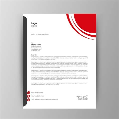 Premium Vector Creative Modern Business Letterhead Template