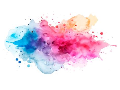 A Colorful Watercolor Splash Blend On A White Background Illustrating The Concept Of Creativity