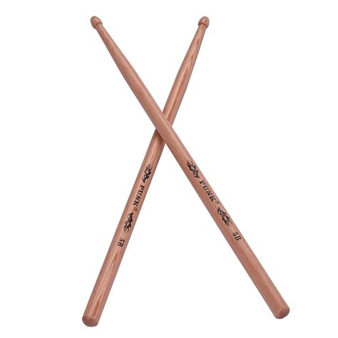 Anself One Pair of 5B Wooden Drumsticks Drum Hickory Wood Drum Set ...