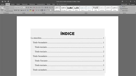 Como Hacer Un Indice En Word Automatico Printable Templates Free