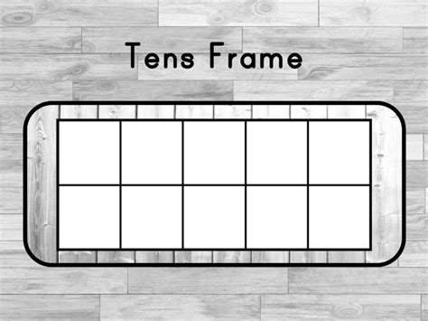 Tens Frame White Wood Teaching Resources