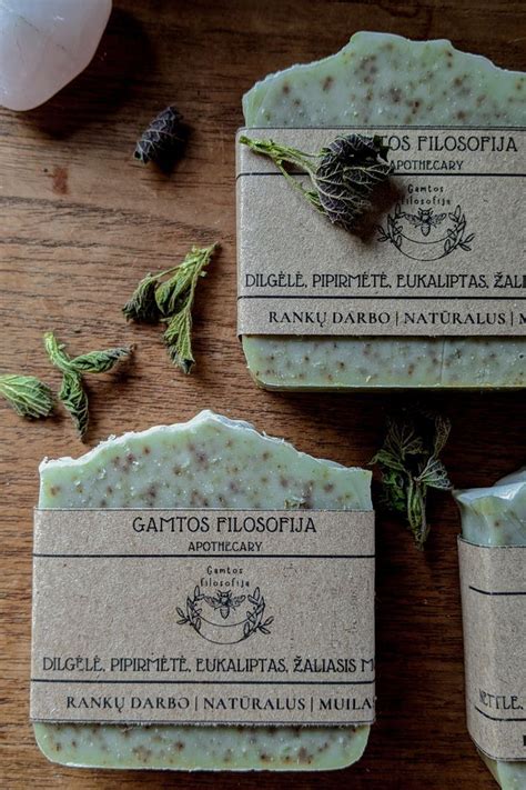 Nettle Peppermint Soap Vegan Soap Homemade Soap Handmade Soap