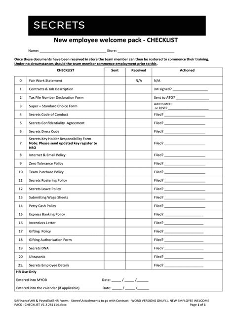 Printable New Hire Packet Template Printable Templates Free