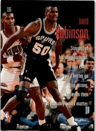 Skybox Premium Sky Swats David Robinson Basketball Card