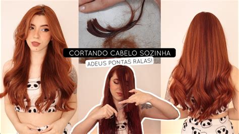 Cortando O Cabelo Sozinha Me Livrando Das Pontas Ralas Youtube