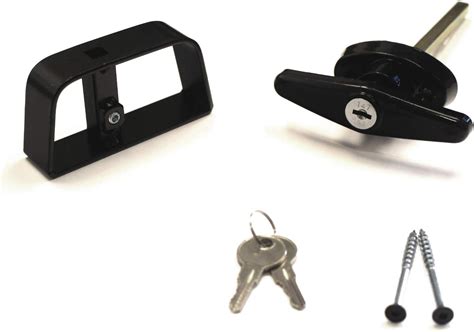 Shed Door T Handle Lock Kit Includes 2 Keys 2 Screws Allen Wrench 4 12 Stem