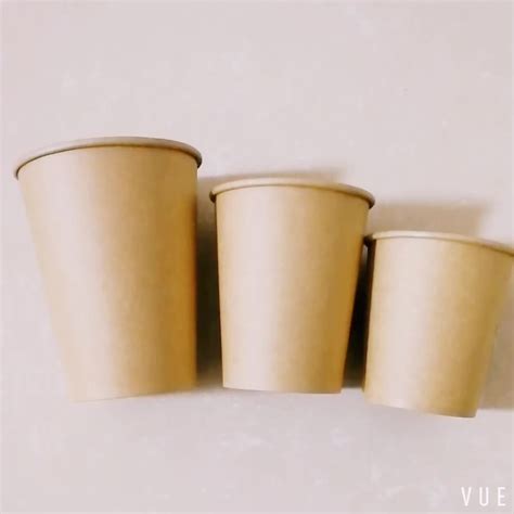 Customized Cup Design Brown Kraft Paper Cup With Lid - Buy Kraft Paper ...