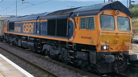 GBRF Class 66 66758 The Pavior Leads Intermodal North Through Milton