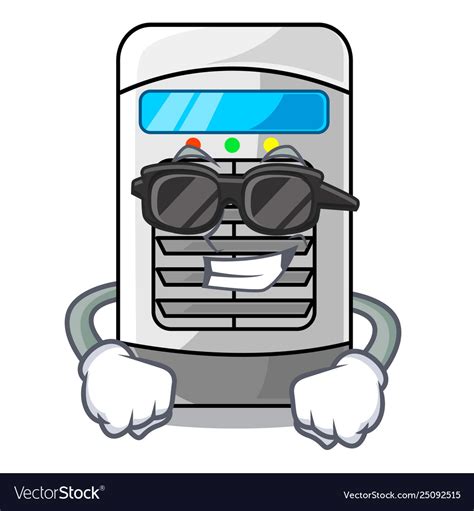 Super Cool Air Cooler At Character Table Vector Image