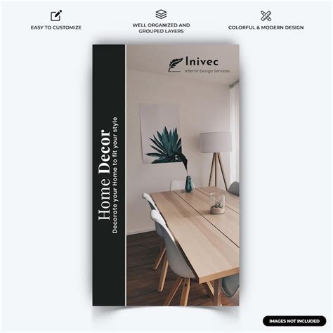 Premium Vector Interior Social Media Instagram Post Template