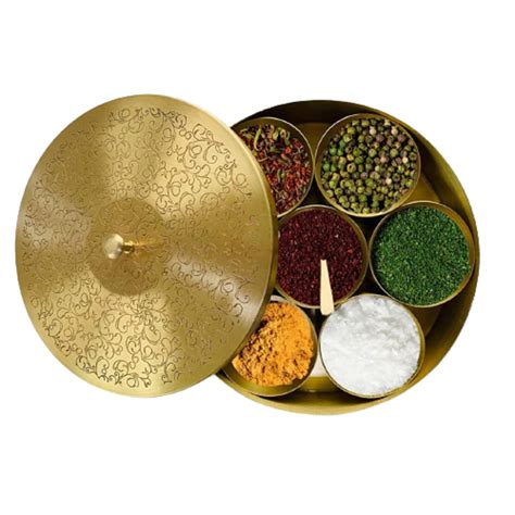 Buy Pure Brass Handmade Masala Box Masaladani Masala Dabba Spice