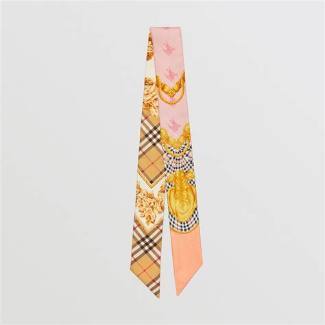 Archive Scarf Print Silk Skinny Scarf in Multicolour | Burberry United ...