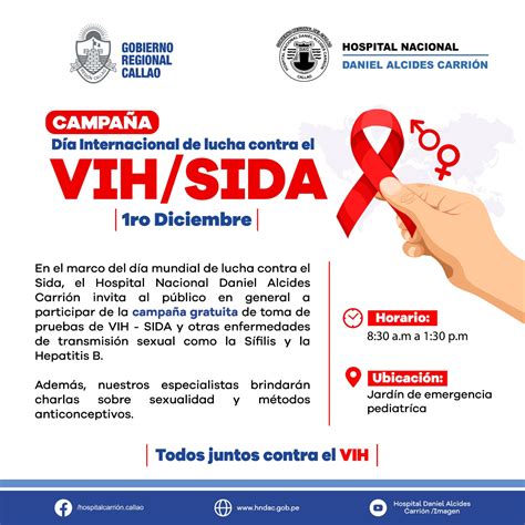 Hospital Carrión Realiza Campaña De Tamizaje Y Detección De Vih Sida Hospital Nacional